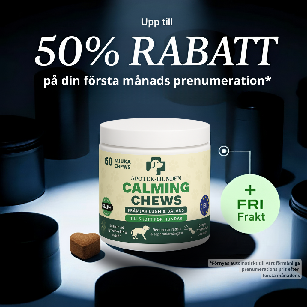 Apotek Hunden - 5-i-1 Calming Chews Som Lugnar Din Hunds Stress, Ångest & Rädsla